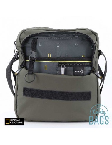 Bandolera ecológica grande verde caqui National Geographic - Mutation