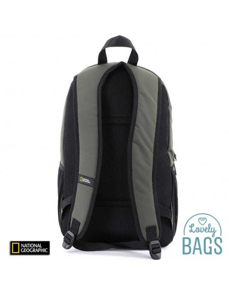 Motxilla ecològica verd caqui per ordinador National Geographic - Mutation
