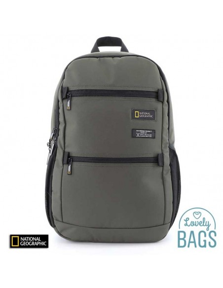 Mochila ecológica verde caqui para portatil National Geographic - Mutation