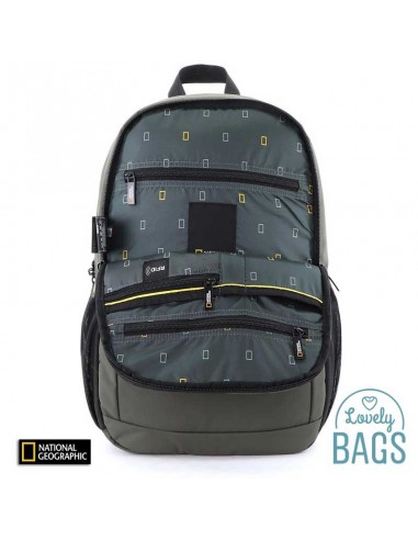 Mochila ecológica verde caqui para portatil National Geographic - Mutation