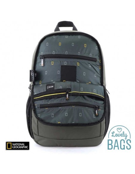 Mochila ecológica verde caqui para ordenador National Geographic - Mutation