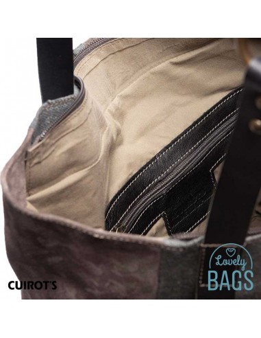 Bolso Shopper grande taupe Cuirots - piel Patchwork