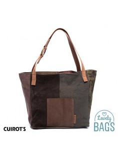 Bolso Shopper grande marrón Cuirots - piel Patchwork