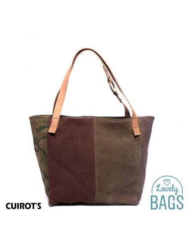 Mala Shopper grande castanha Cuirots - couro Patchwork