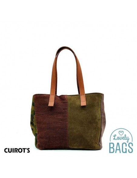 Bolso pequeño marrón de mano Cuirots - Patchwork