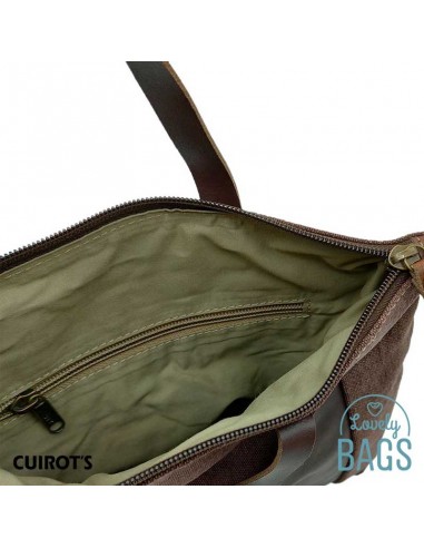 Bossa petita de Mà en Pell marró Cuirots - Canvas