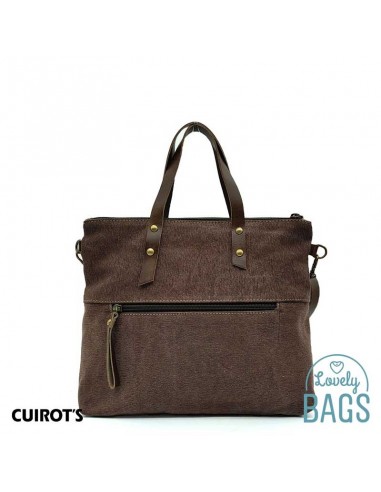 Bolso pequeño de Mano en piel marrón Cuirots - Canvas