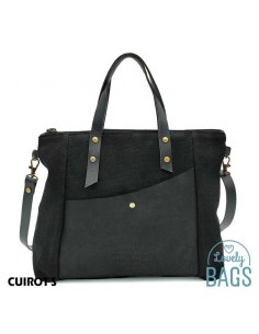Bolso negro de mano en piel Cuirots - Canvas