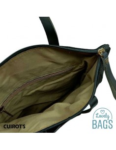 Mala de mão de couro, preta Cuirots - Lona 2