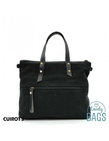 Bolso negro de mano en piel Cuirots - Canvas