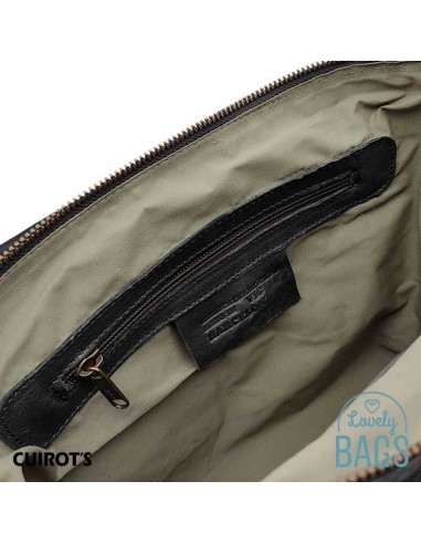 Bossa Shopper negre amb dues anses Cuirots - Pell Austràlia