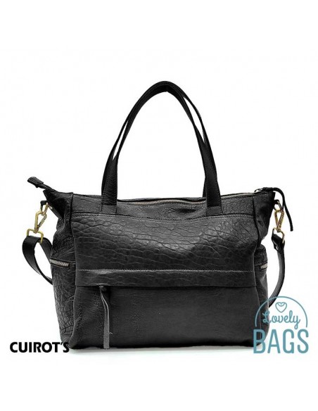 Bolso Shopper de piel negro con dos asas Cuirots - Australia