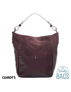 Mala Hobo de pele castanha com pega destacável Cuirots - Canvas