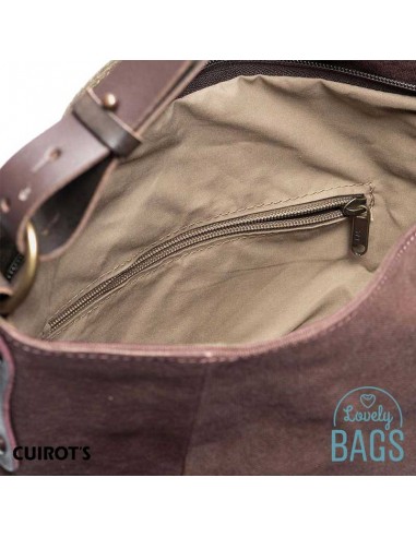 Bolso Hobo marrón en piel con asa extraíble Cuirots - Canvas