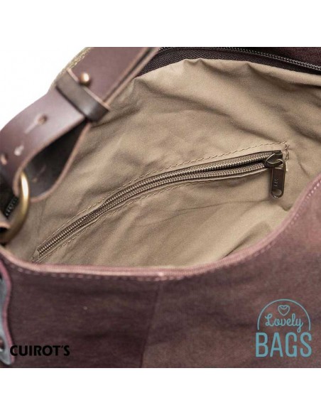 Bossa Hobo amb pell, ansa extraïble Cuirots - Canvas