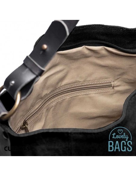 Hobo Bag de couro Cuirots - Canvas