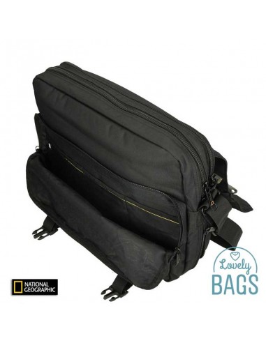 Portadocumentos con doble comp. Negro, National Geographic - Pro