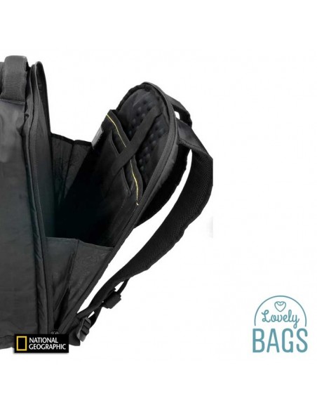 Mochila de computador preta ecológica National Geographic - Transform