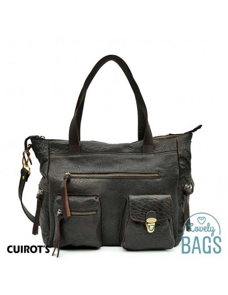 Bossa shopper de pell marró amb dues anses Cuirots - Austràlia