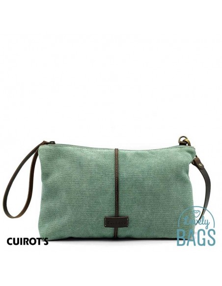 Clutch Bandolera verde ecológica Cuirots - Canvas