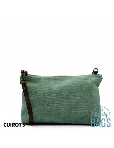 Clutch Tiracolo verde ecológica de Cuirots - Canvas