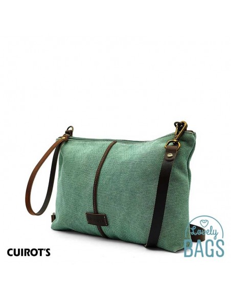 Clutch bandolera verda ecològica Cuirots - Canvas