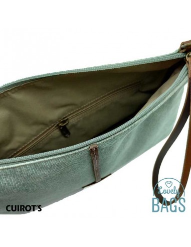 Clutch Tiracolo verde ecológica de Cuirots - Canvas