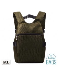 Mochila anti-roubo verde super leve KCB - 3D
