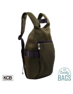 Mochila anti-roubo verde super leve KCB - 3D 2