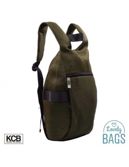 Mochila antirrobo verde super light KCB - 3D