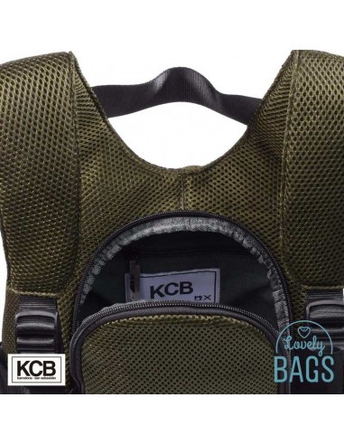 Mochila anti-roubo verde super leve KCB - 3D