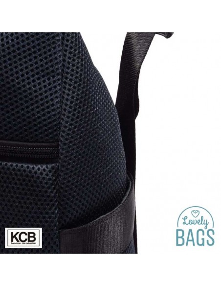 Mochila anti-roubo azul super leve KCB - 3D