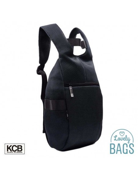 Mochila anti-roubo azul super leve KCB - 3D