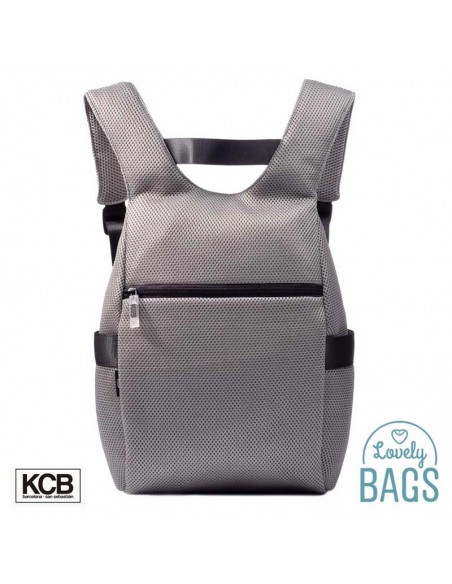 Mochila anti-roubo cinzenta super leve KCB - 3D