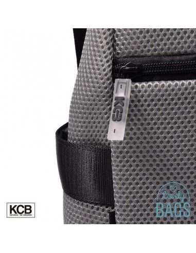 Mochila anti-roubo cinzenta super leve KCB - 3D