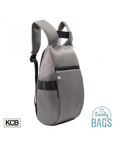 Mochila anti-roubo cinzenta super leve KCB - 3D