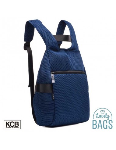 Mochila anti-roubo azul jeans super leve KCB - 3D