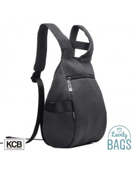 Mochila anti-roubo cinzenta super leve KCB - 3D