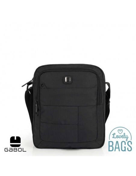 Bolsa tiracolo ecológica preta básica Gabol - Kendo Eco