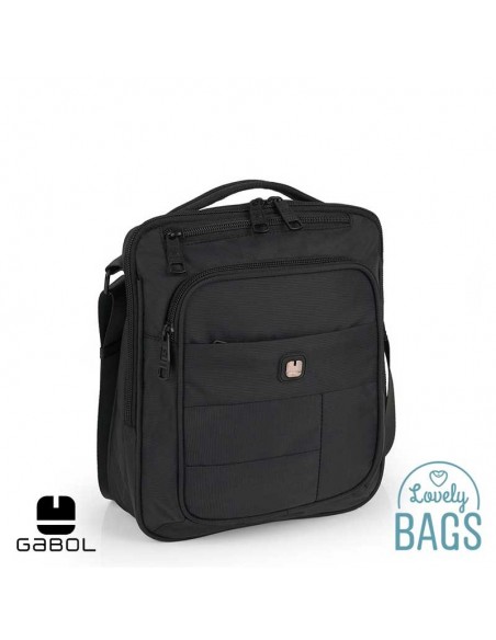 Bandolera grande ecológica negra Gabol - Kendo Eco