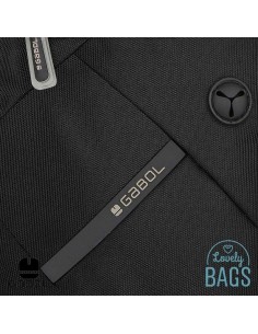 Tiracolo preta ecológica Gabol - Twist Eco 2