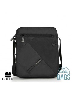 Bandolera ecológica negra con solapa Gabol - Twist Eco