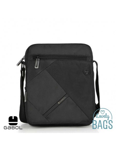 Bandolera ecològica negra amb solapa Gabol - Twist Eco