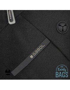 Bolsa tiracolo preta ecológica com aba Gabol - Twist Eco 2