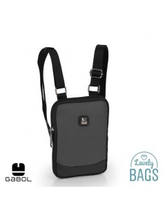 Bandolera negra impermeable para móvil Gabol - Saturno 2