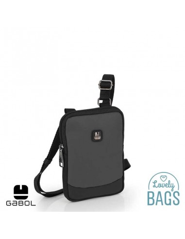 Bandolera negra impermeable para móvil Gabol - Saturno