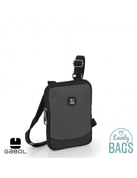 Bandolera negra impermeable per a mòbil Gabol - Saturno