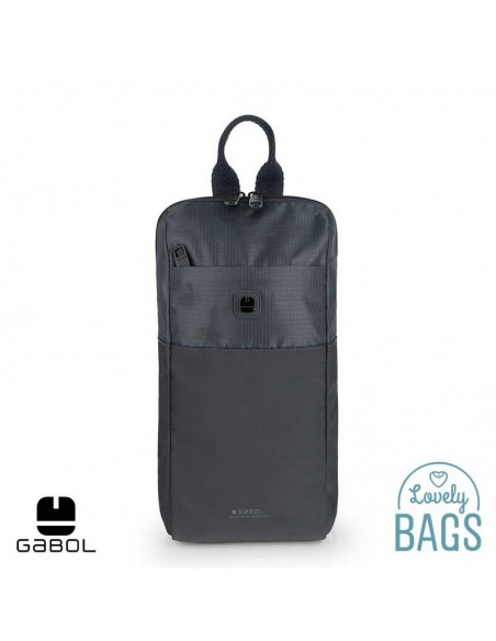 Motxilla creuada gris impermeable Gabol - Exit