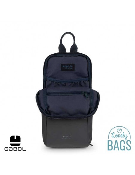 Motxilla creuada gris impermeable Gabol - Exit
