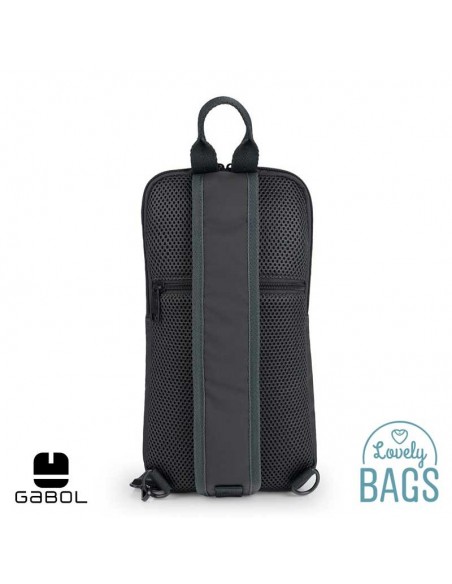 Mochila cruzada cinzenta impermeável Gabol - Exit
